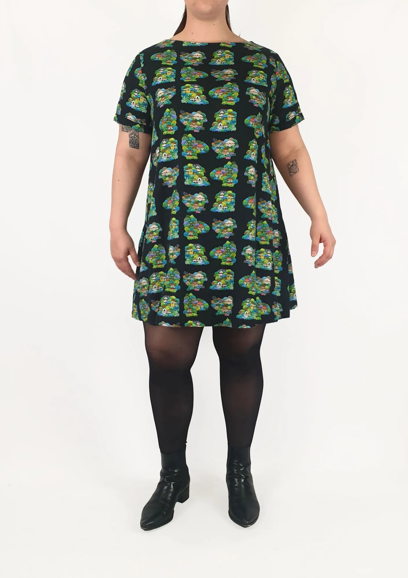 Jericho Road cute house print dress size 14