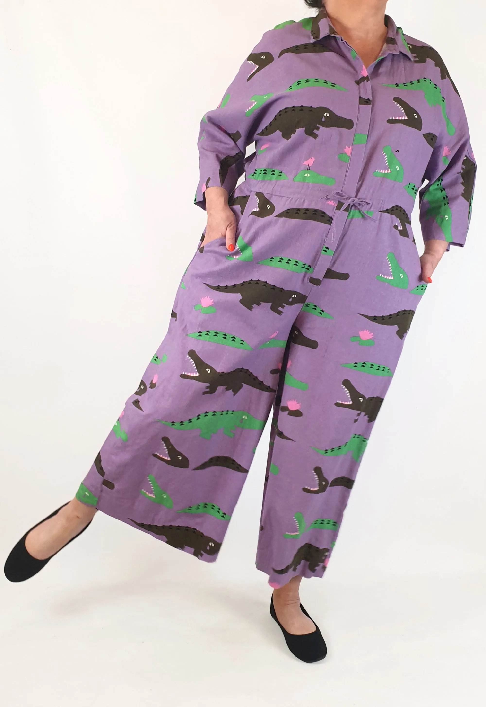 Jericho Road purple crocodile tears jumpsuit size 18