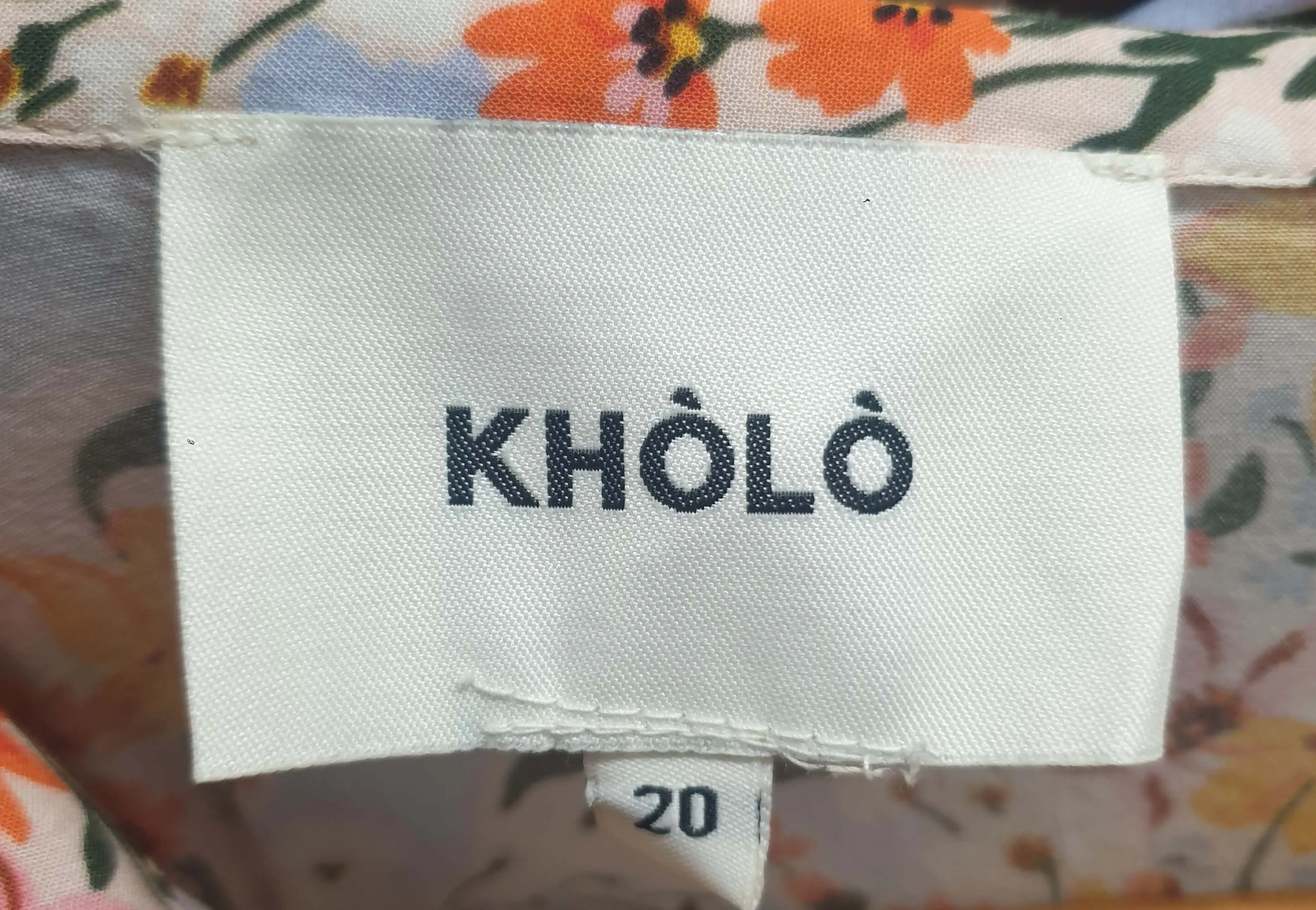 Kholo blue and yellow floral print dress size 20