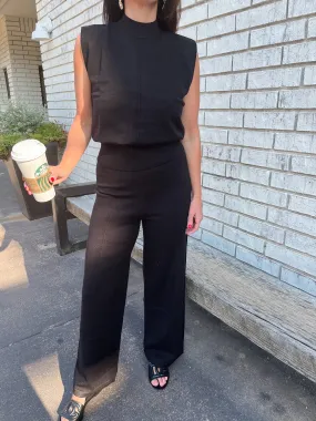 Knit Crop Pants - Black