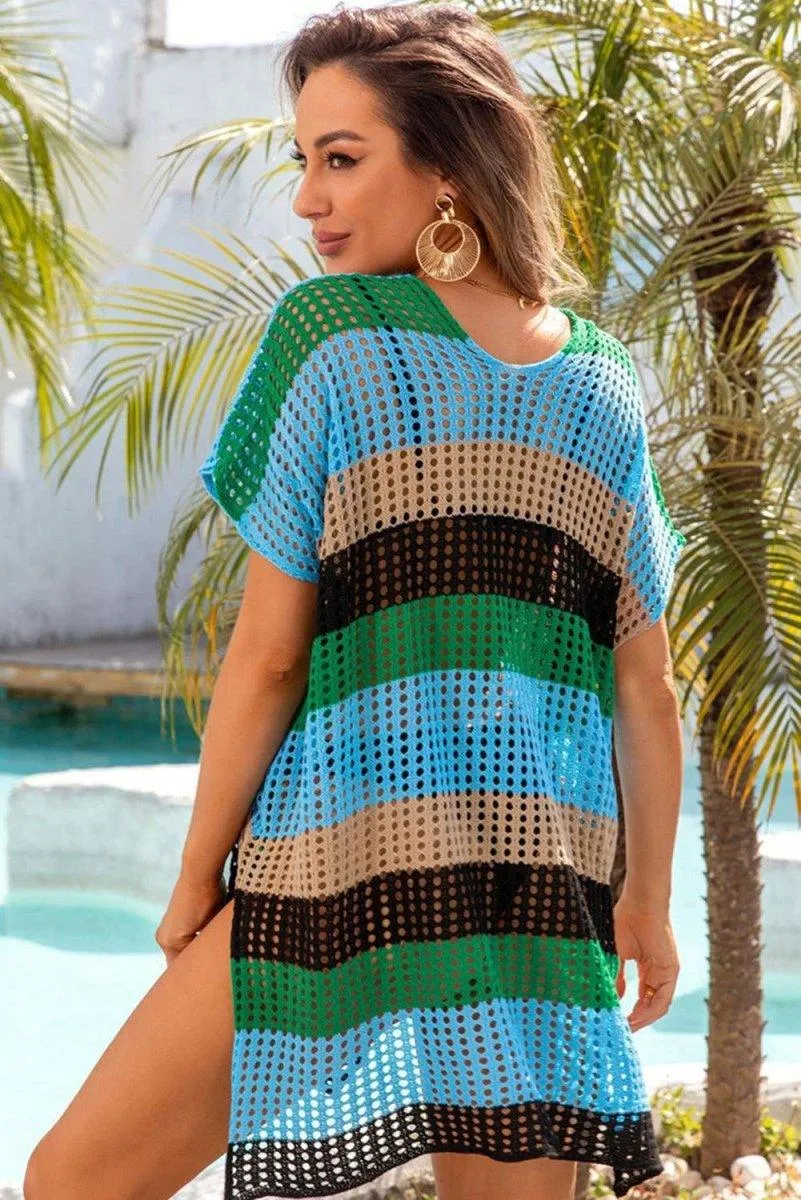 Knit Striped Tunic Cover Up