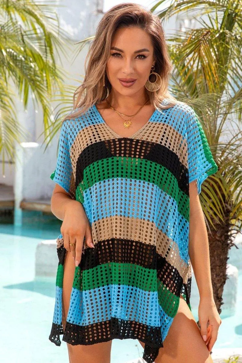 Knit Striped Tunic Cover Up