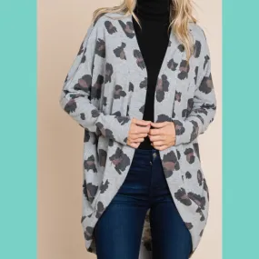 Leopard Knit Cardigan