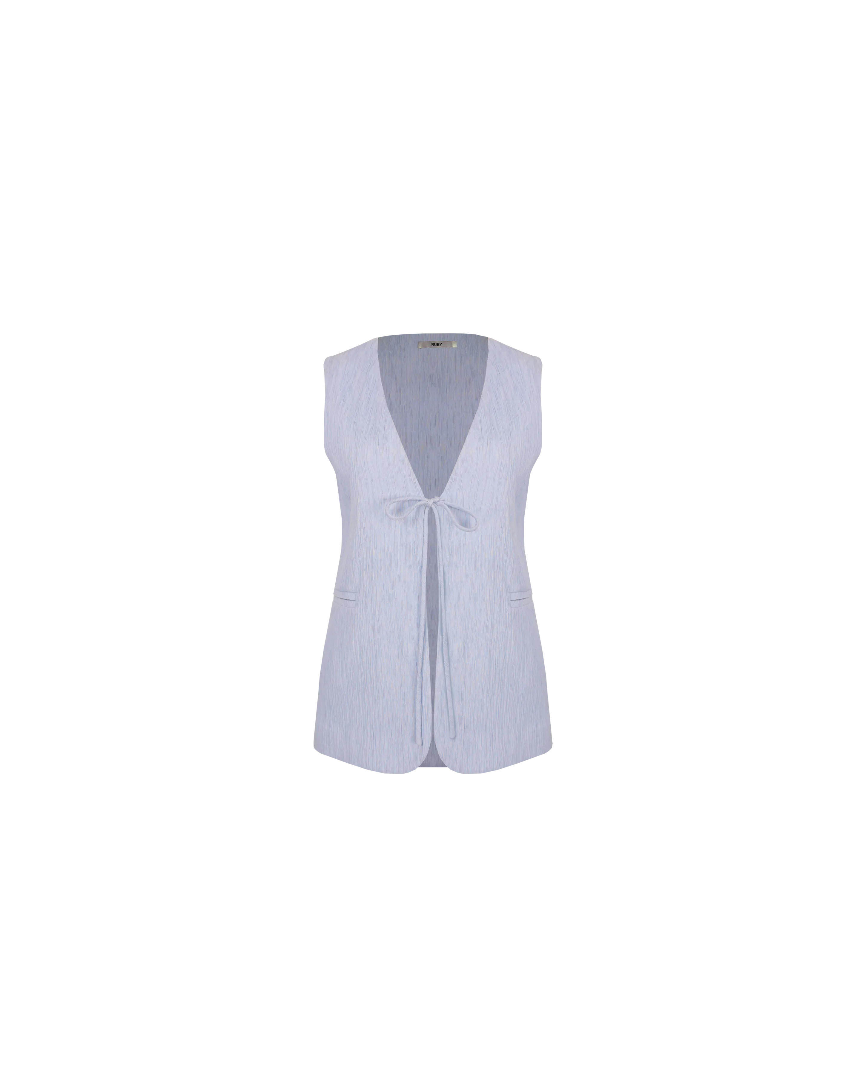 LOU TIE VEST PASTEL BLUE