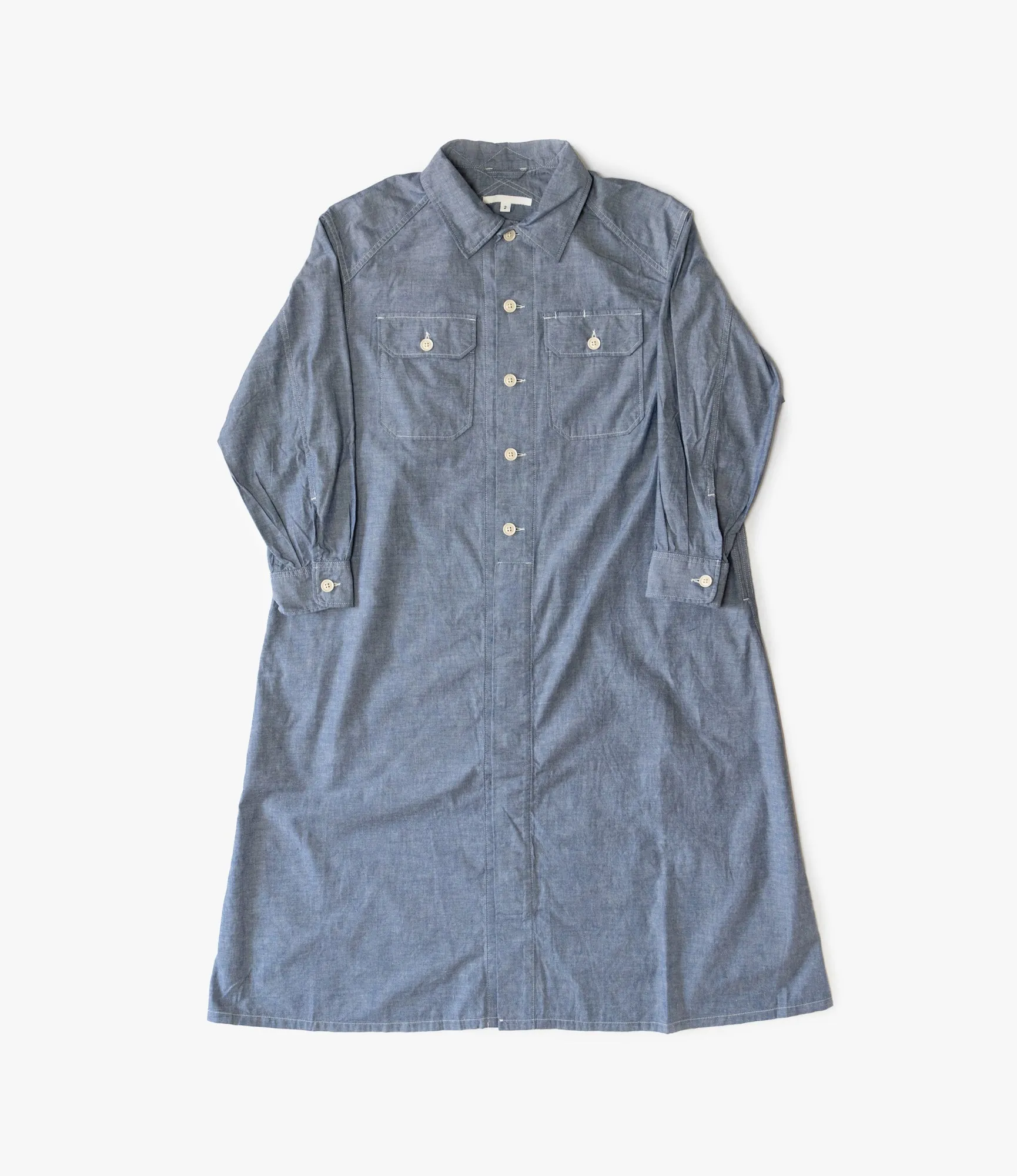 M51 Dress – Blue Cotton Chambray