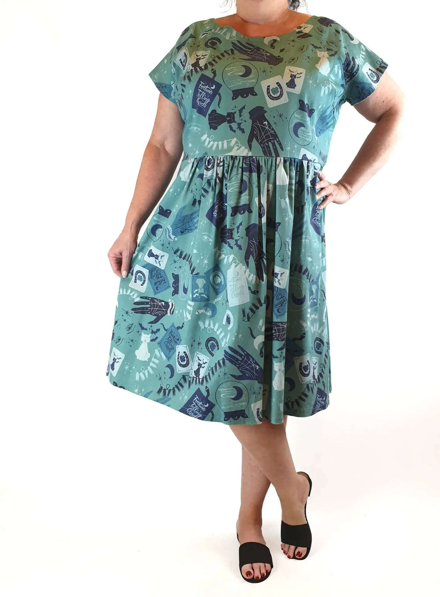 Made590 blue print dress size 3XL