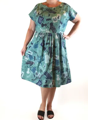 Made590 blue print dress size 3XL
