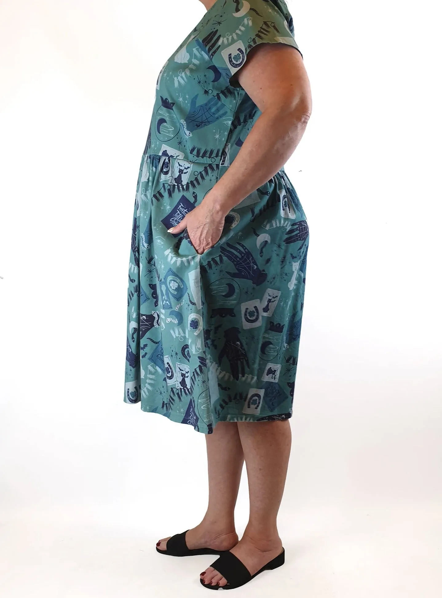 Made590 blue print dress size 3XL