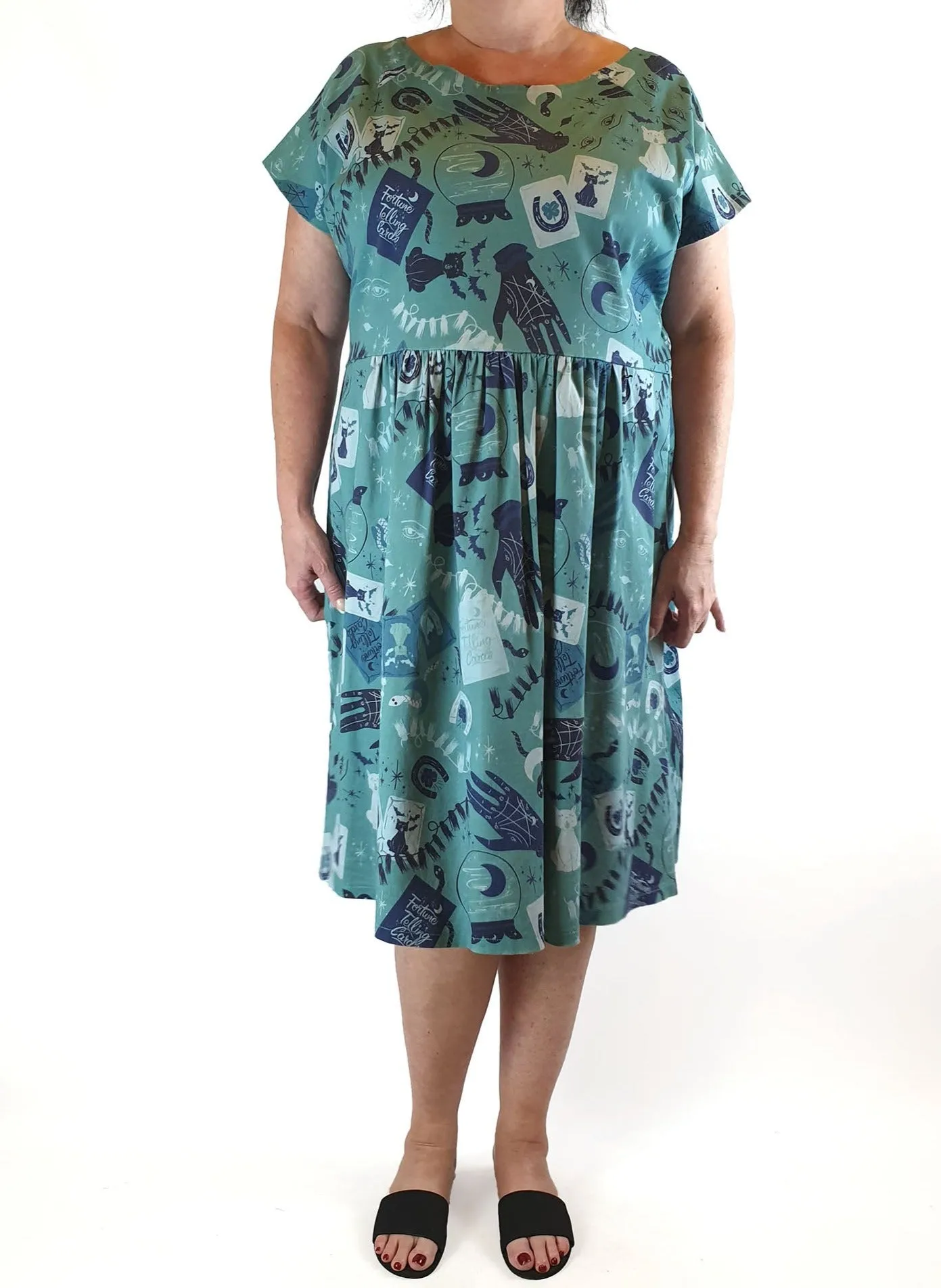 Made590 blue print dress size 3XL