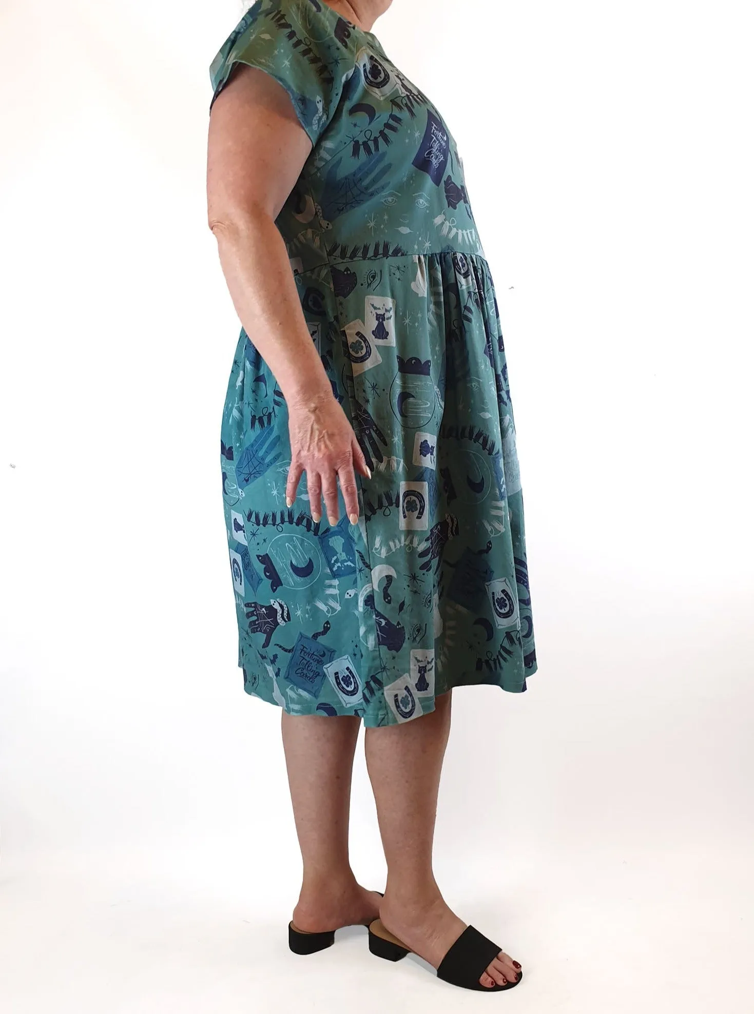 Made590 blue print dress size 3XL