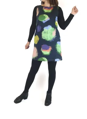 Marimekko colourful splodge print dress size 34 (best fits AU8)