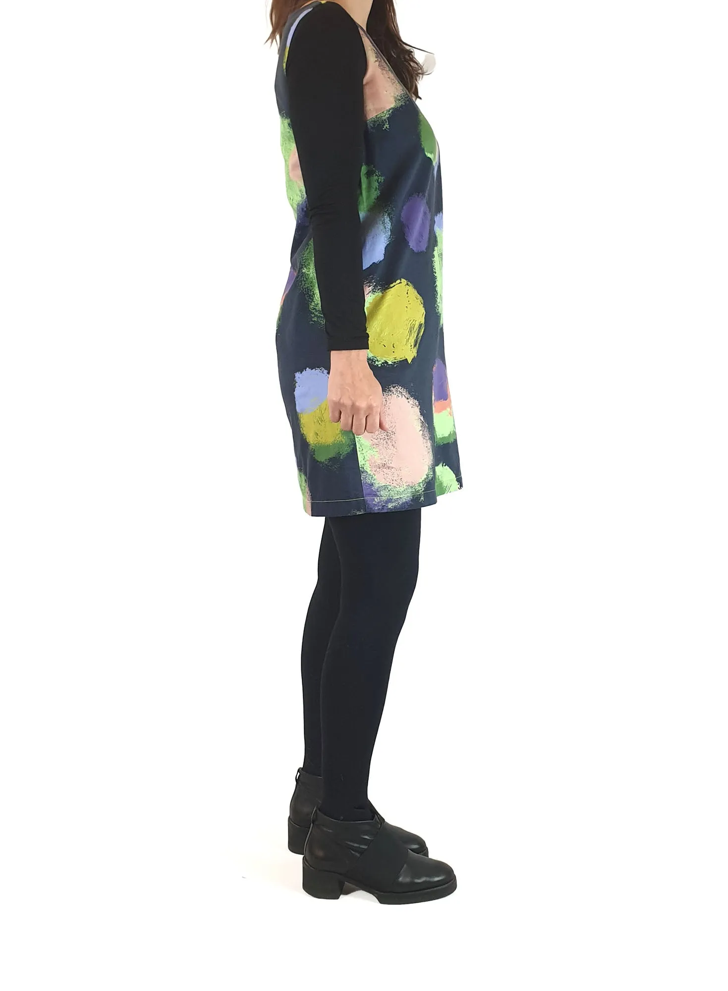 Marimekko colourful splodge print dress size 34 (best fits AU8)