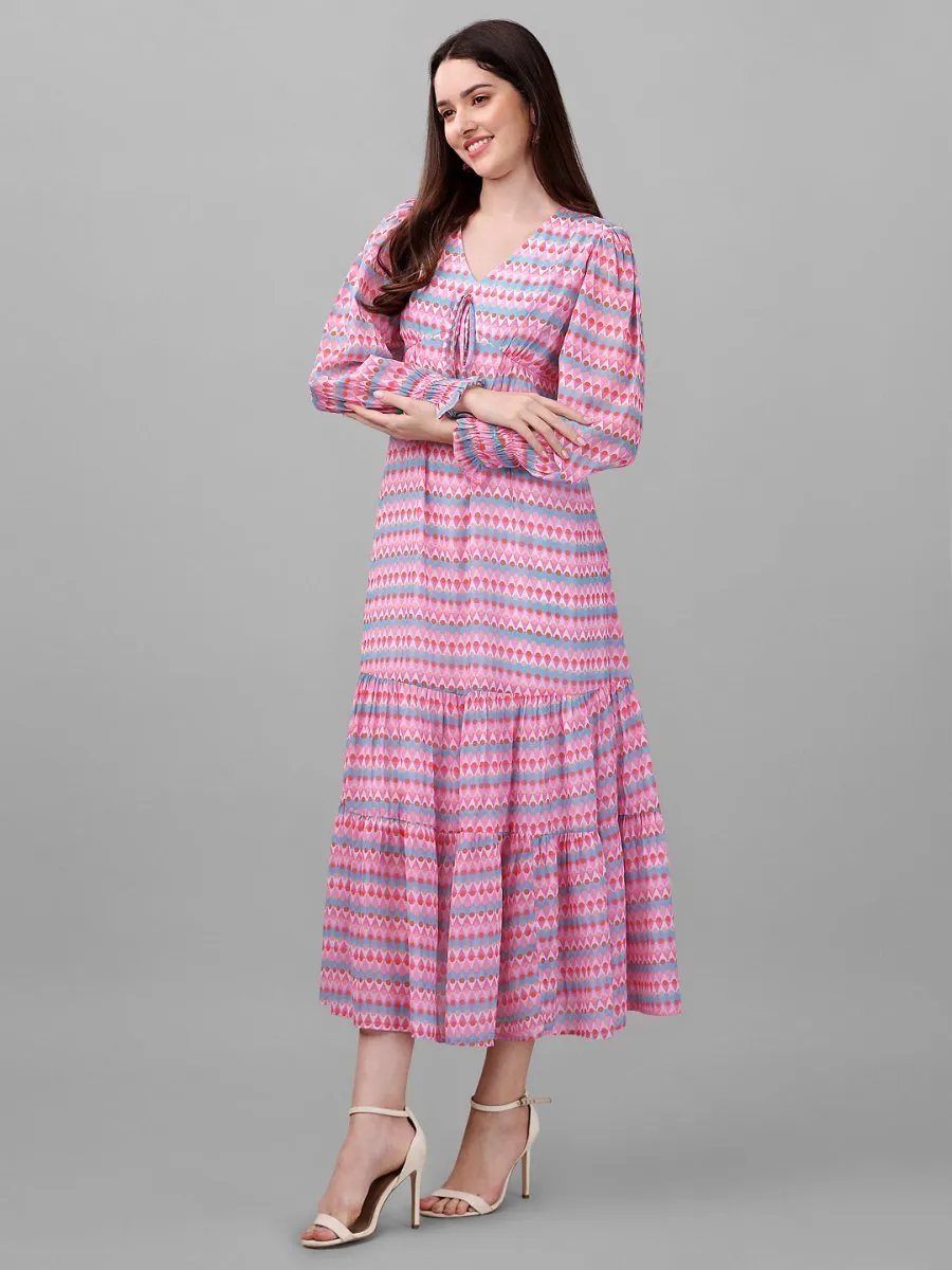 Masakali.co dresses for Women western wear Pink Maxi Dress