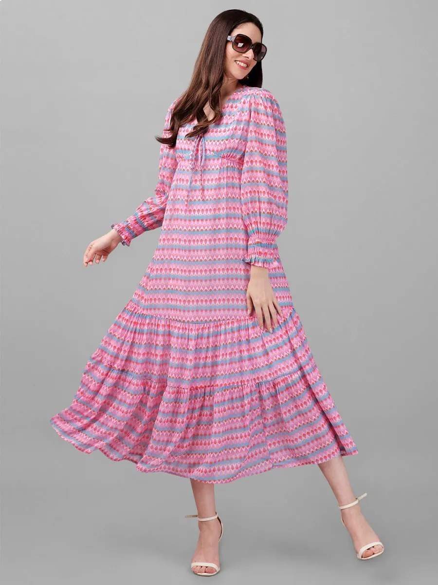 Masakali.co dresses for Women western wear Pink Maxi Dress