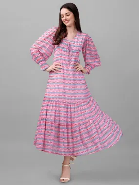 Masakali.co dresses for Women western wear Pink Maxi Dress