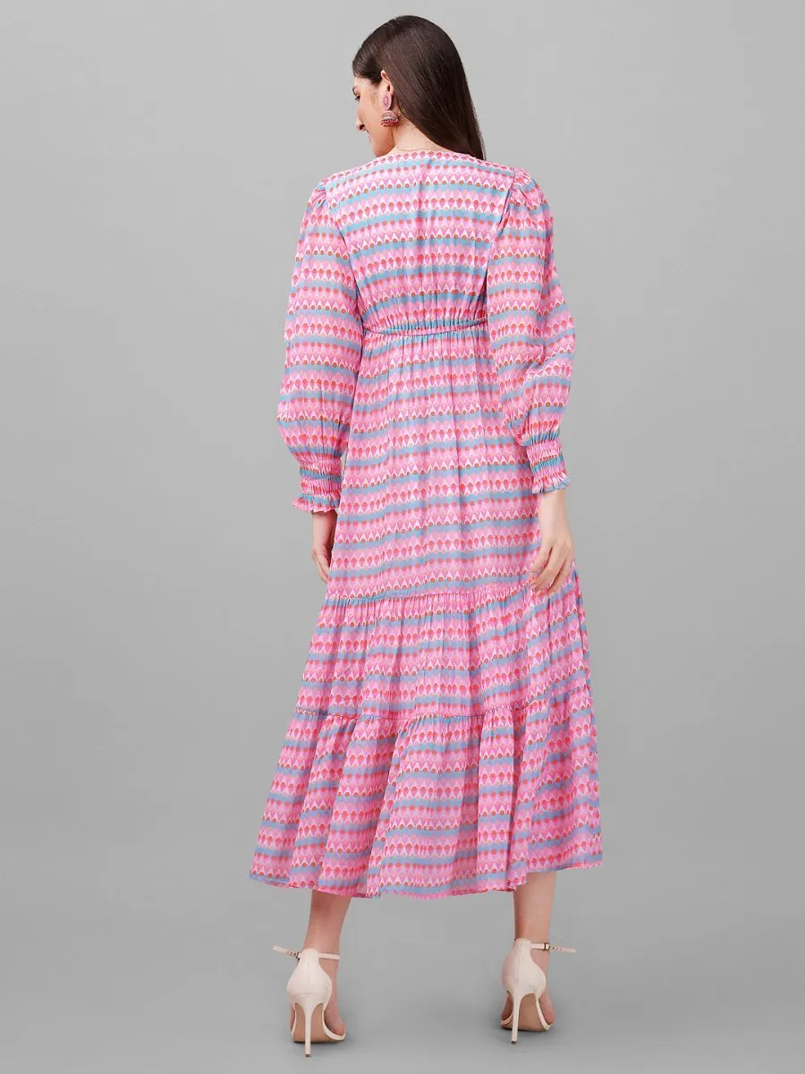 Masakali.co dresses for Women western wear Pink Maxi Dress