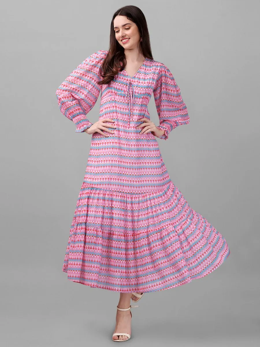 Masakali.co dresses for Women western wear Pink Maxi Dress