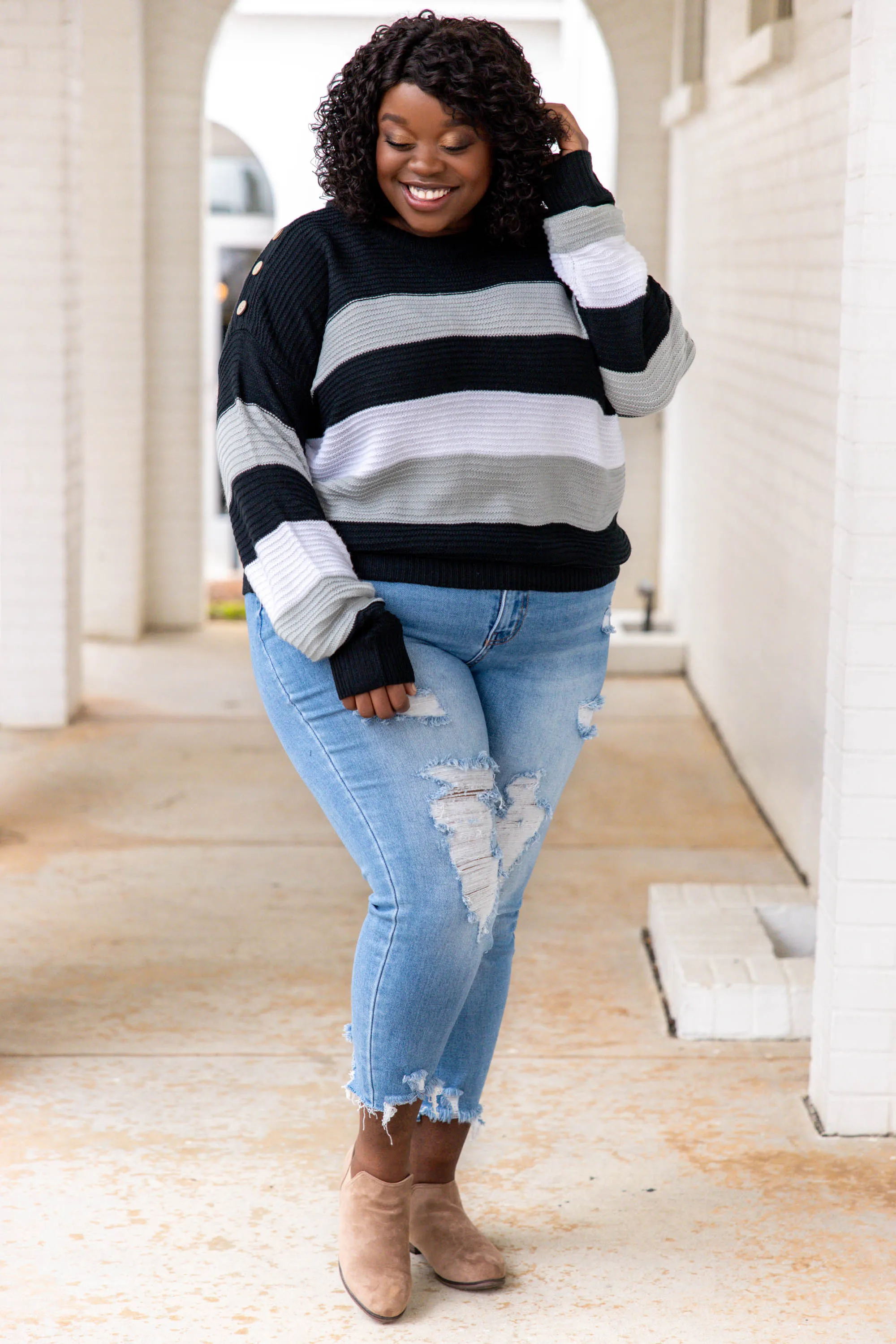 Morning Ready Sweater, Black-Sage