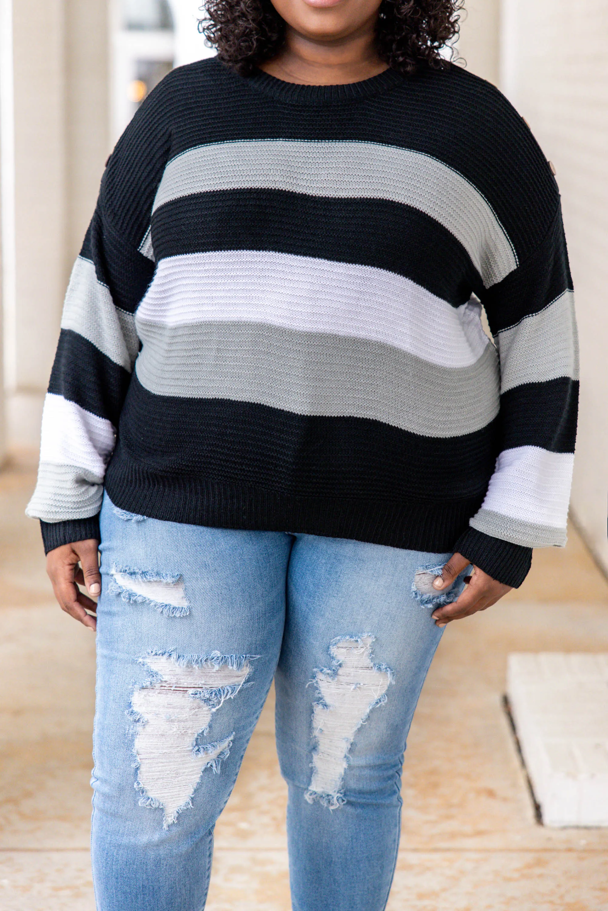 Morning Ready Sweater, Black-Sage