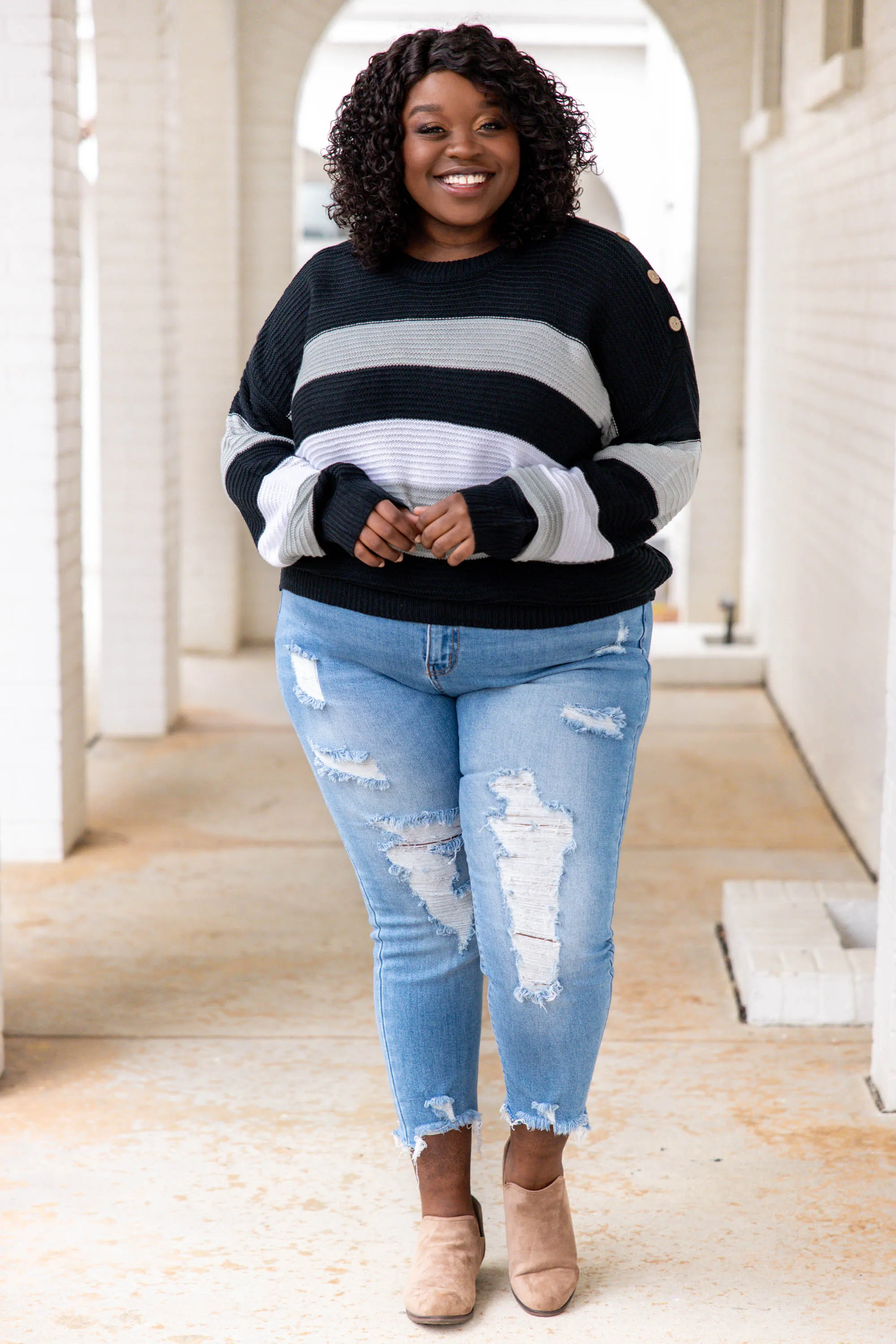 Morning Ready Sweater, Black-Sage