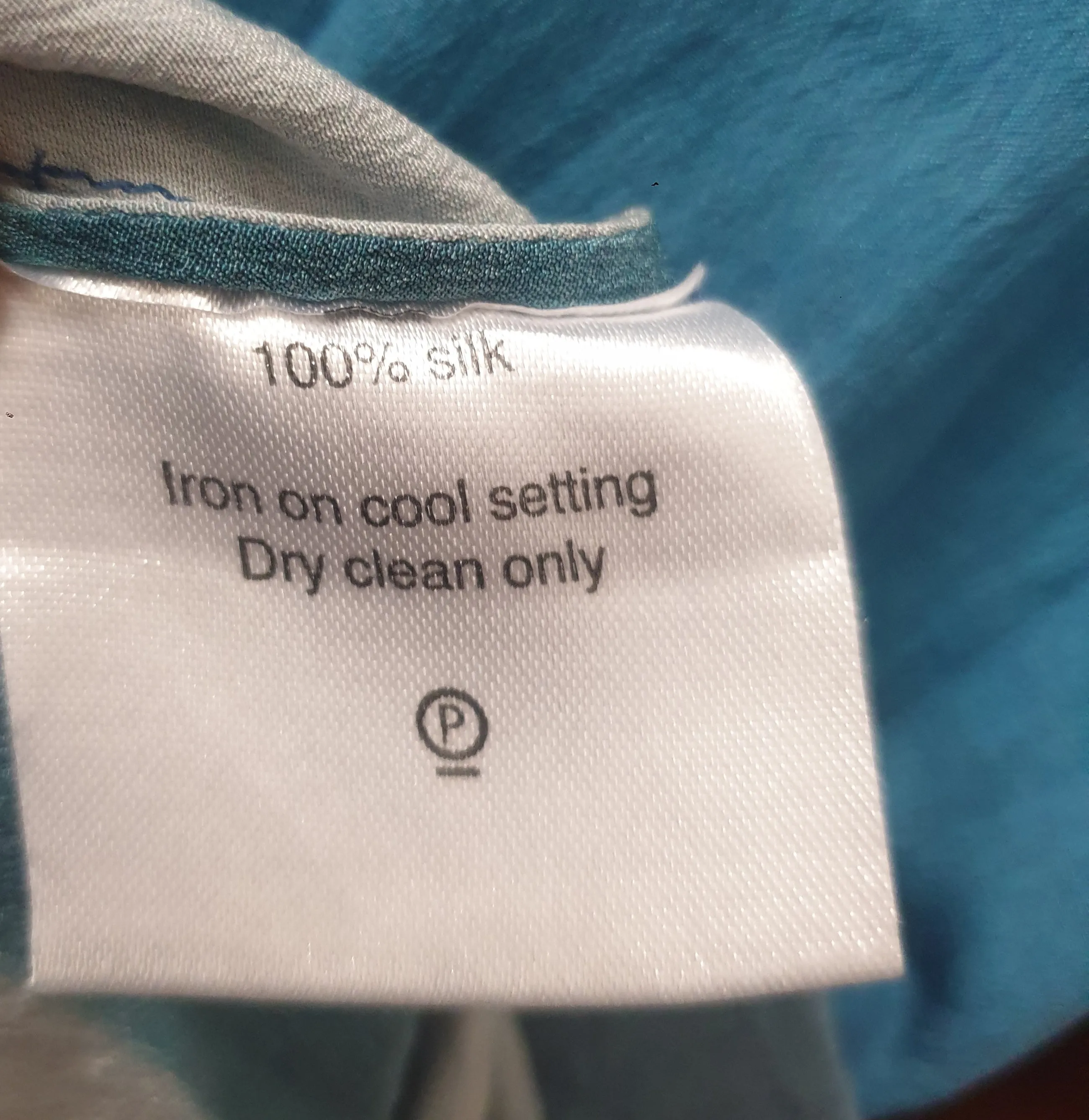Nancybird 100% silk blue print dress size S