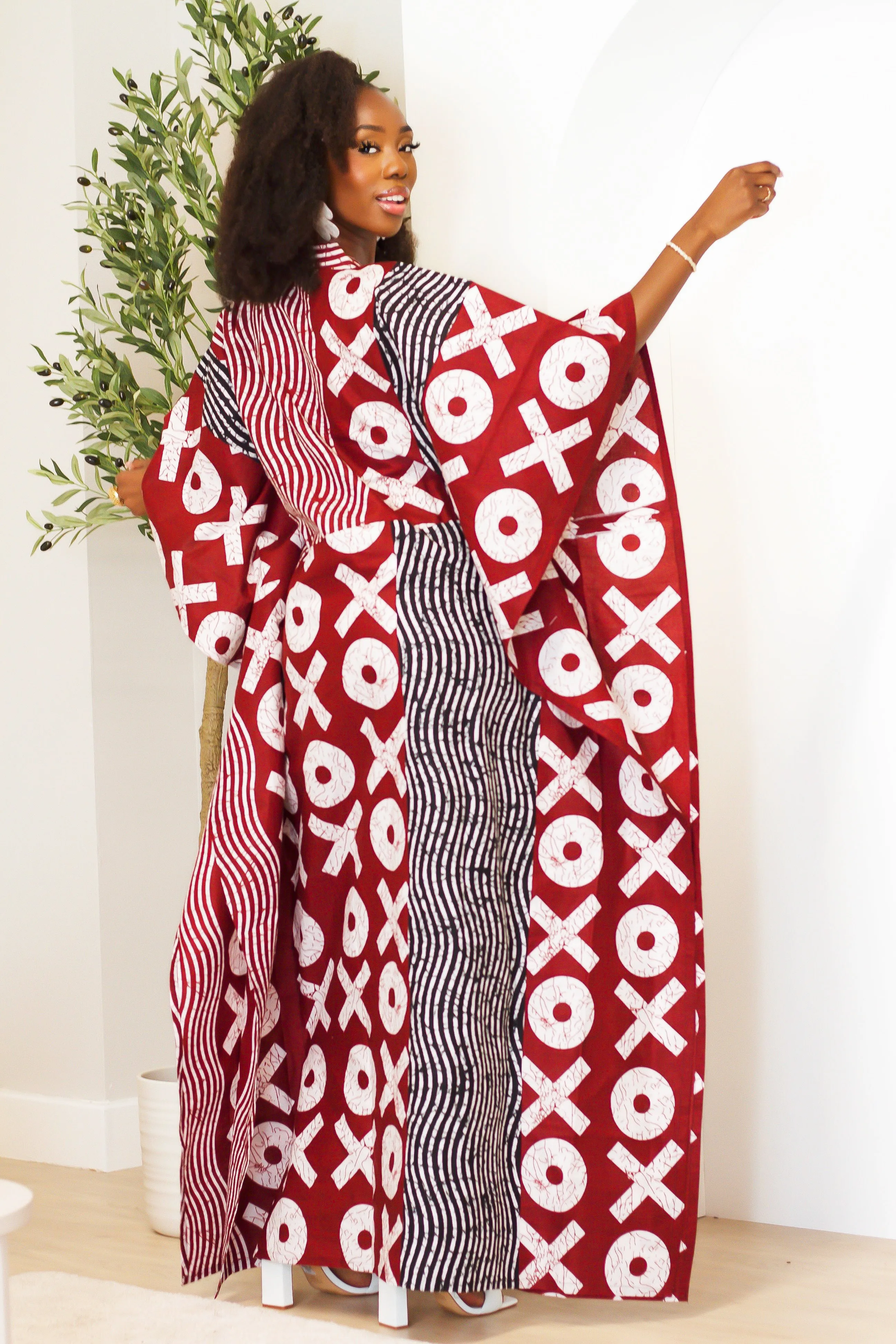 New in Adire Kaftan Boubou Maxi Dress - Kuku