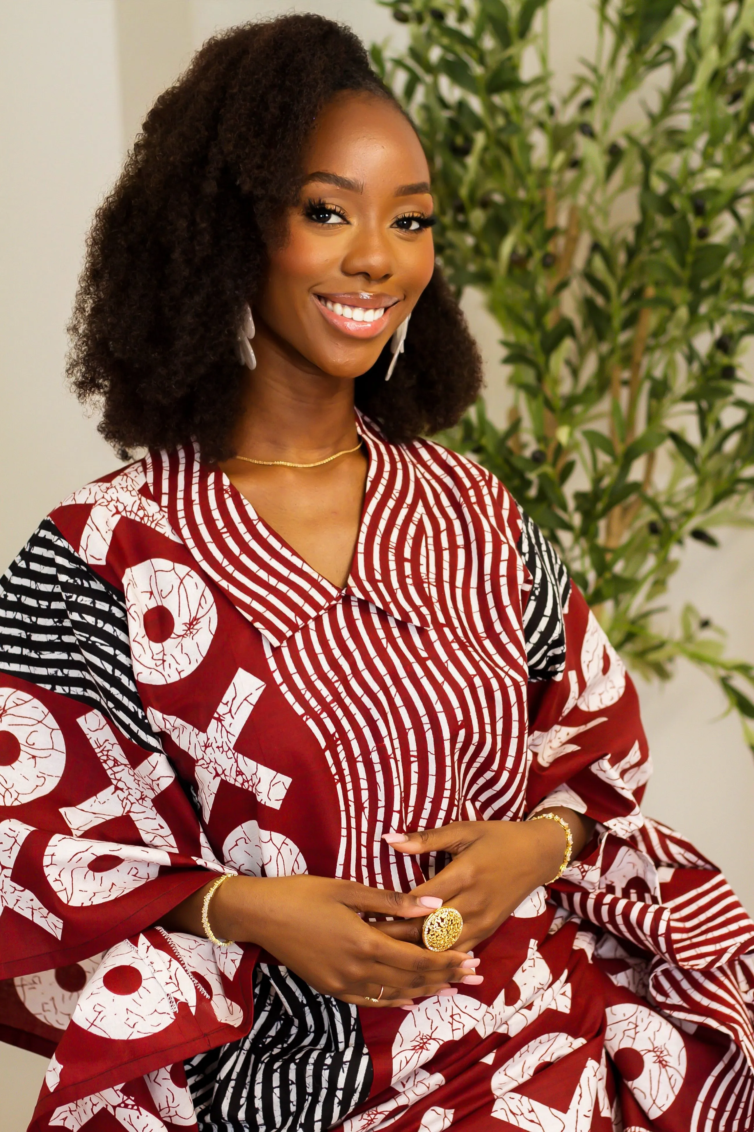 New in Adire Kaftan Boubou Maxi Dress - Kuku