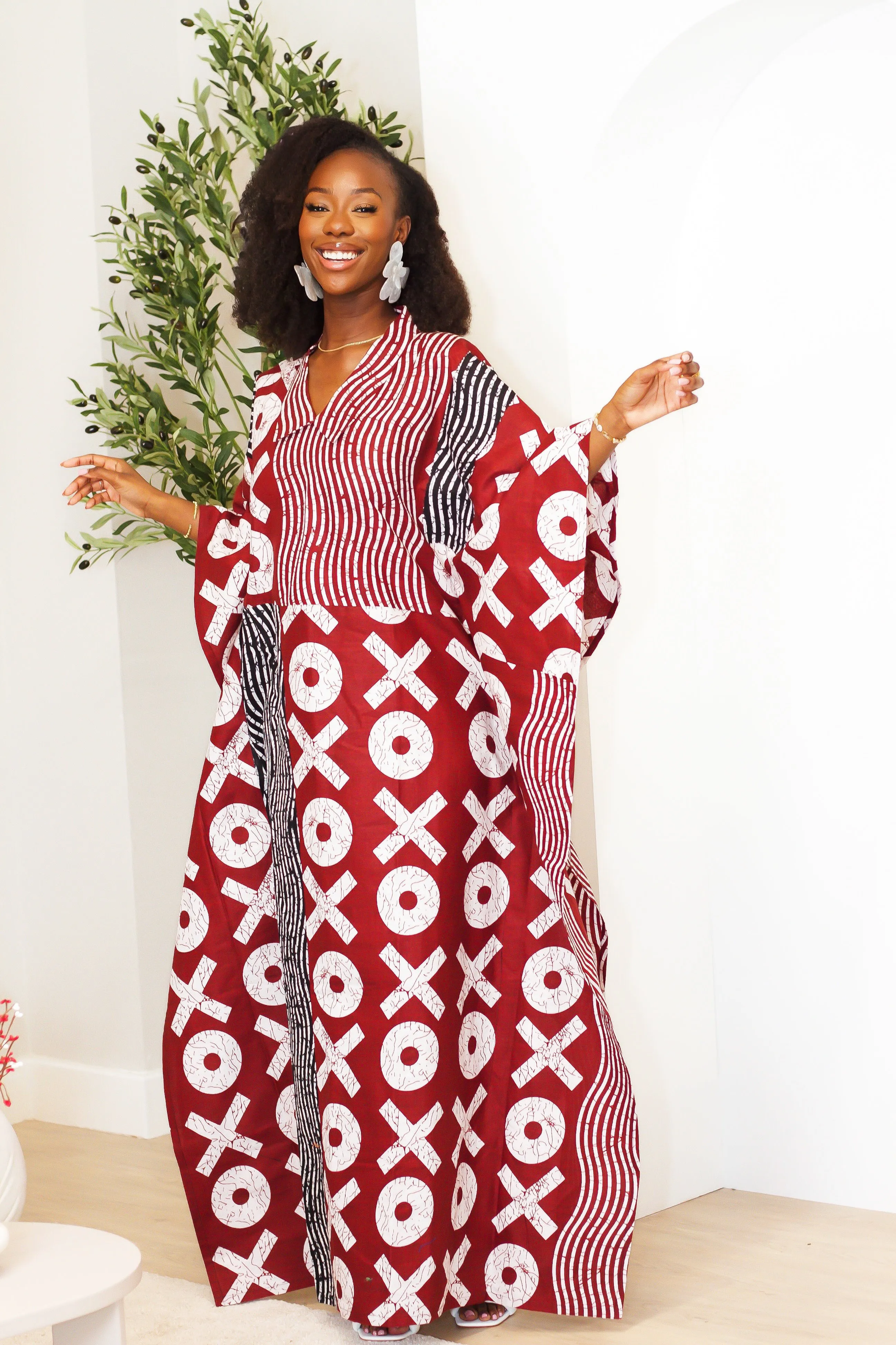 New in Adire Kaftan Boubou Maxi Dress - Kuku