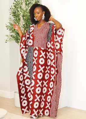New in Adire Kaftan Boubou Maxi Dress - Kuku
