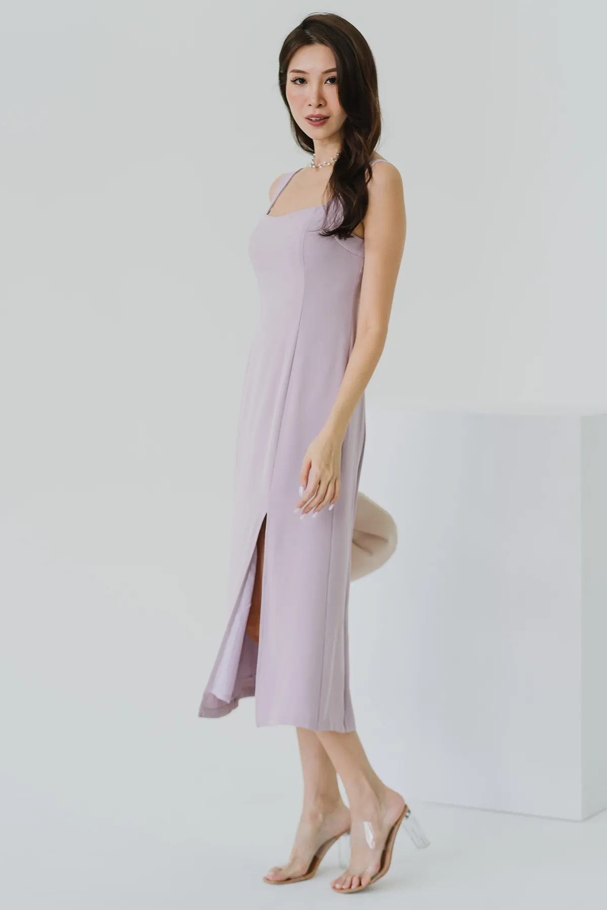 Nothing Finer Slit Dress (Lilac)