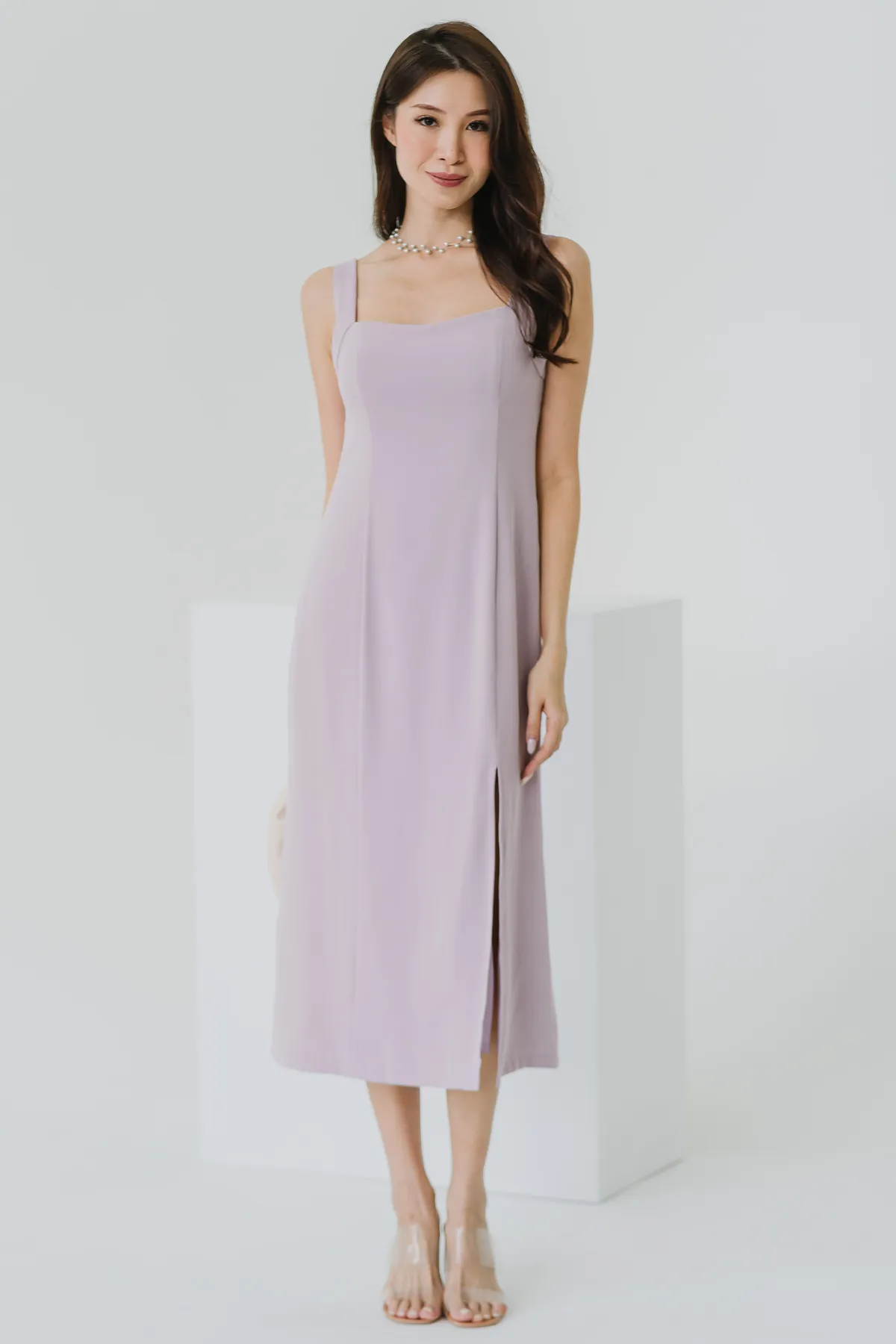 Nothing Finer Slit Dress (Lilac)