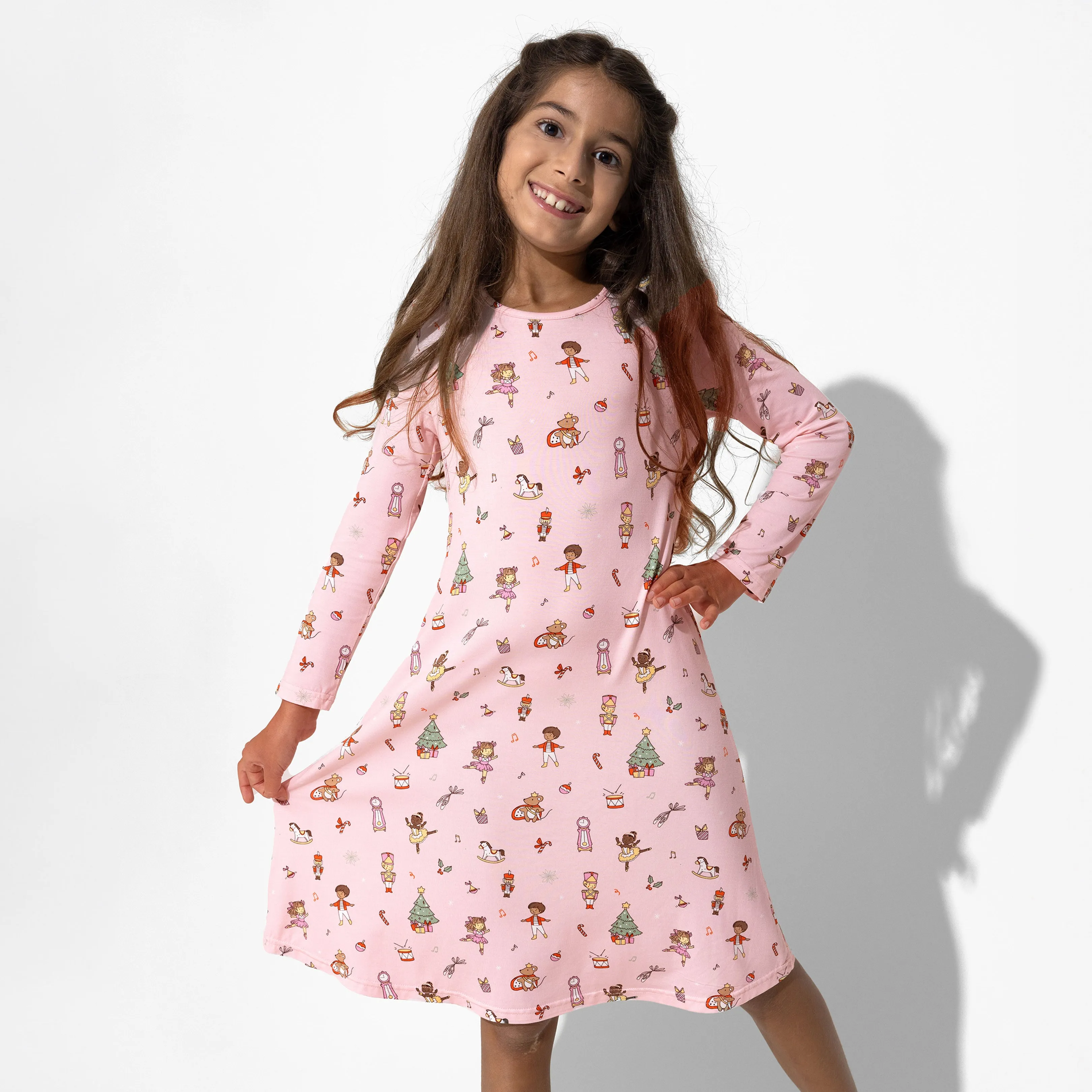 Nutcracker Pink Bamboo Girls' Dress