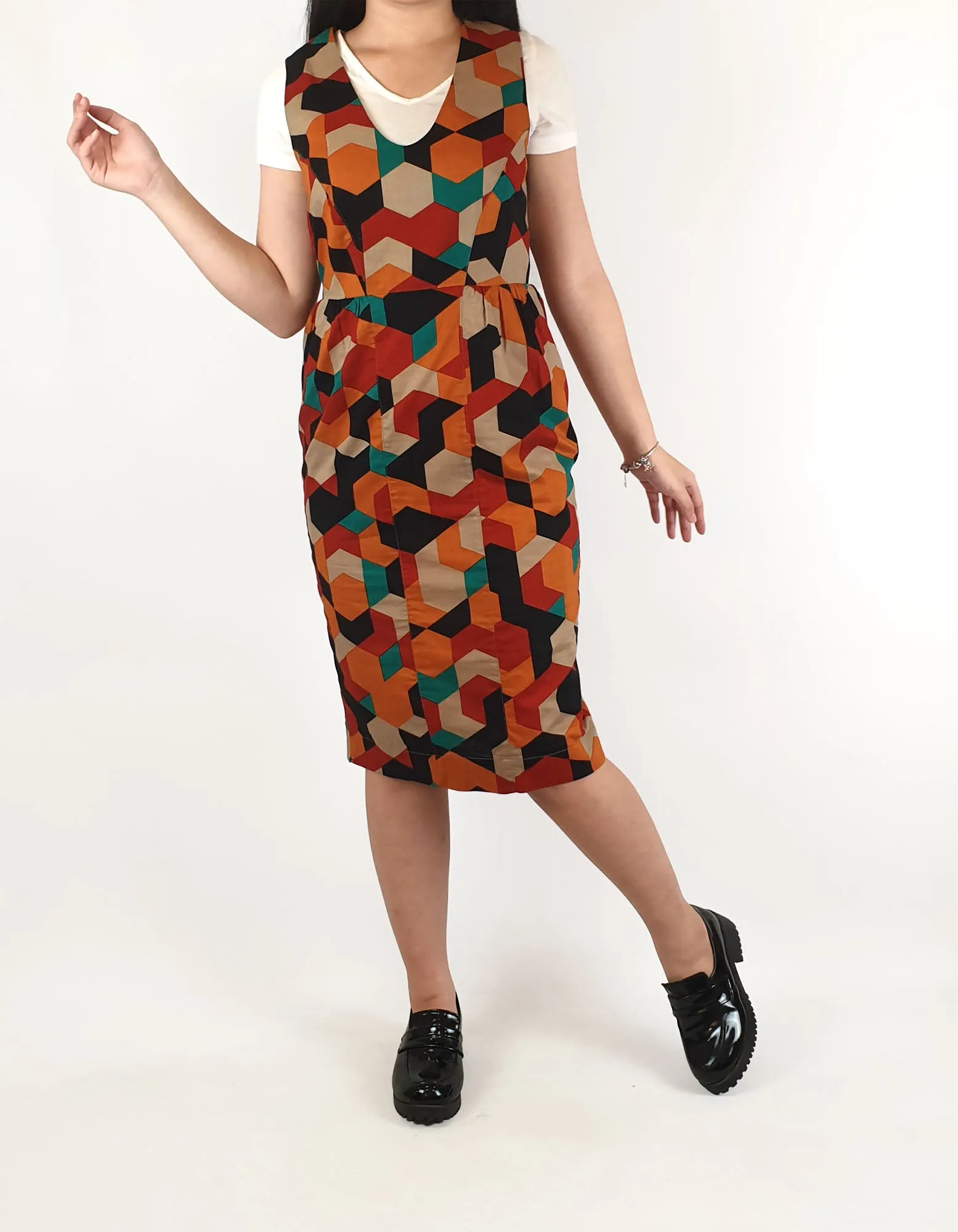 Obus colourful hexagon print dress size 1