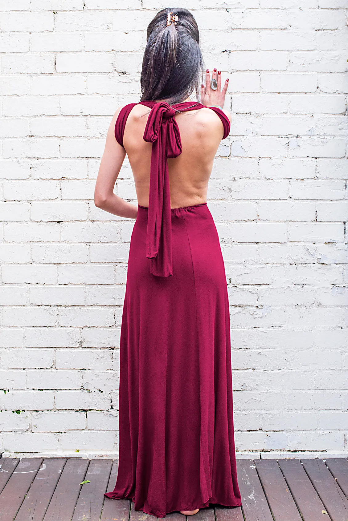 Olympia Maxi Dress in Wine