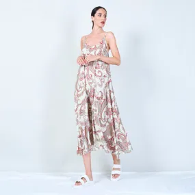 Paisley print spaghetti strap dress wholesale