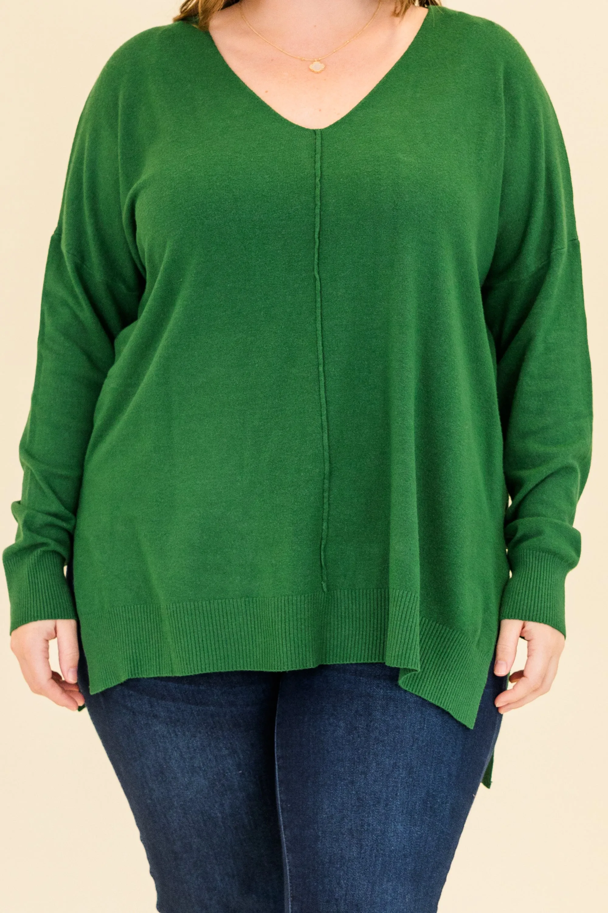Perfect For Outside Sweater, Heather Dark Green