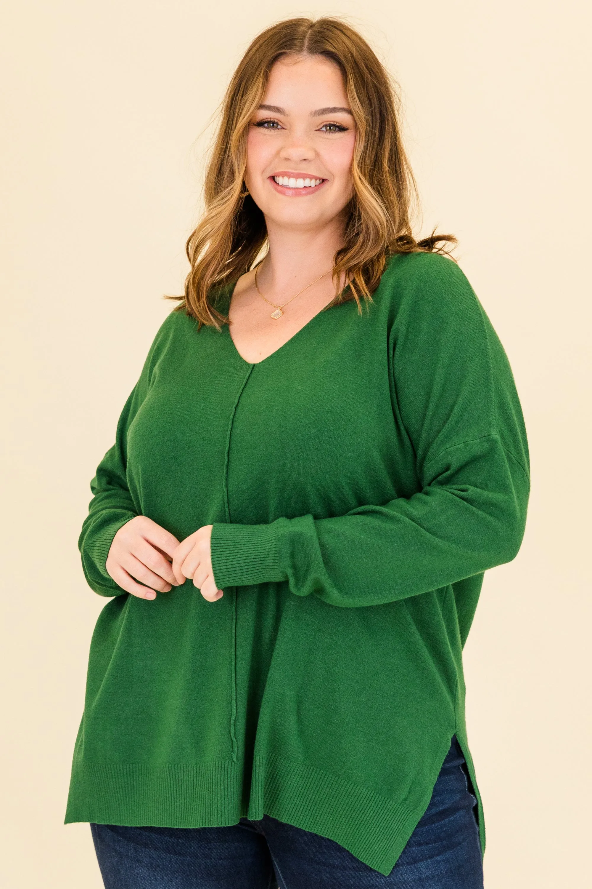 Perfect For Outside Sweater, Heather Dark Green