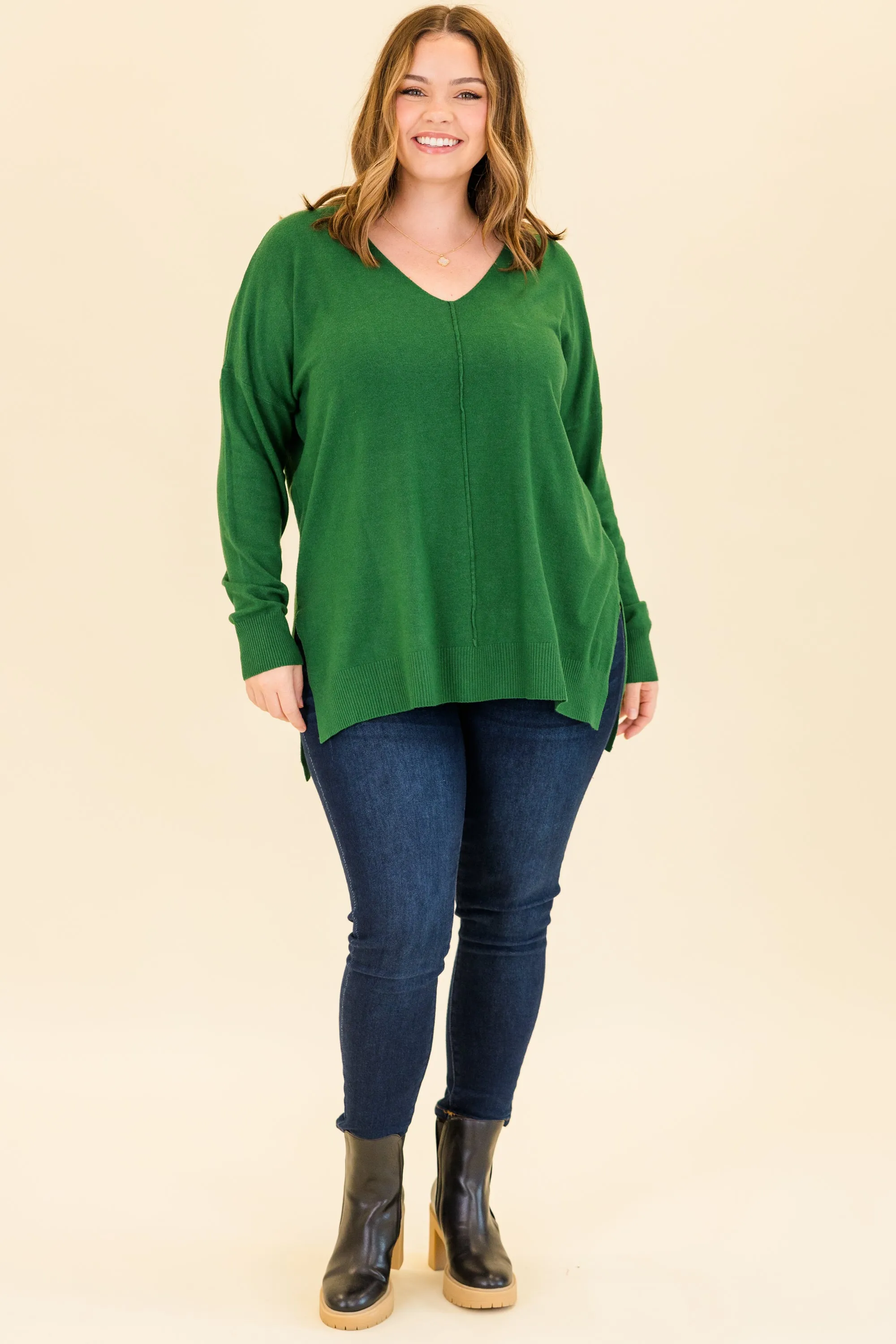 Perfect For Outside Sweater, Heather Dark Green