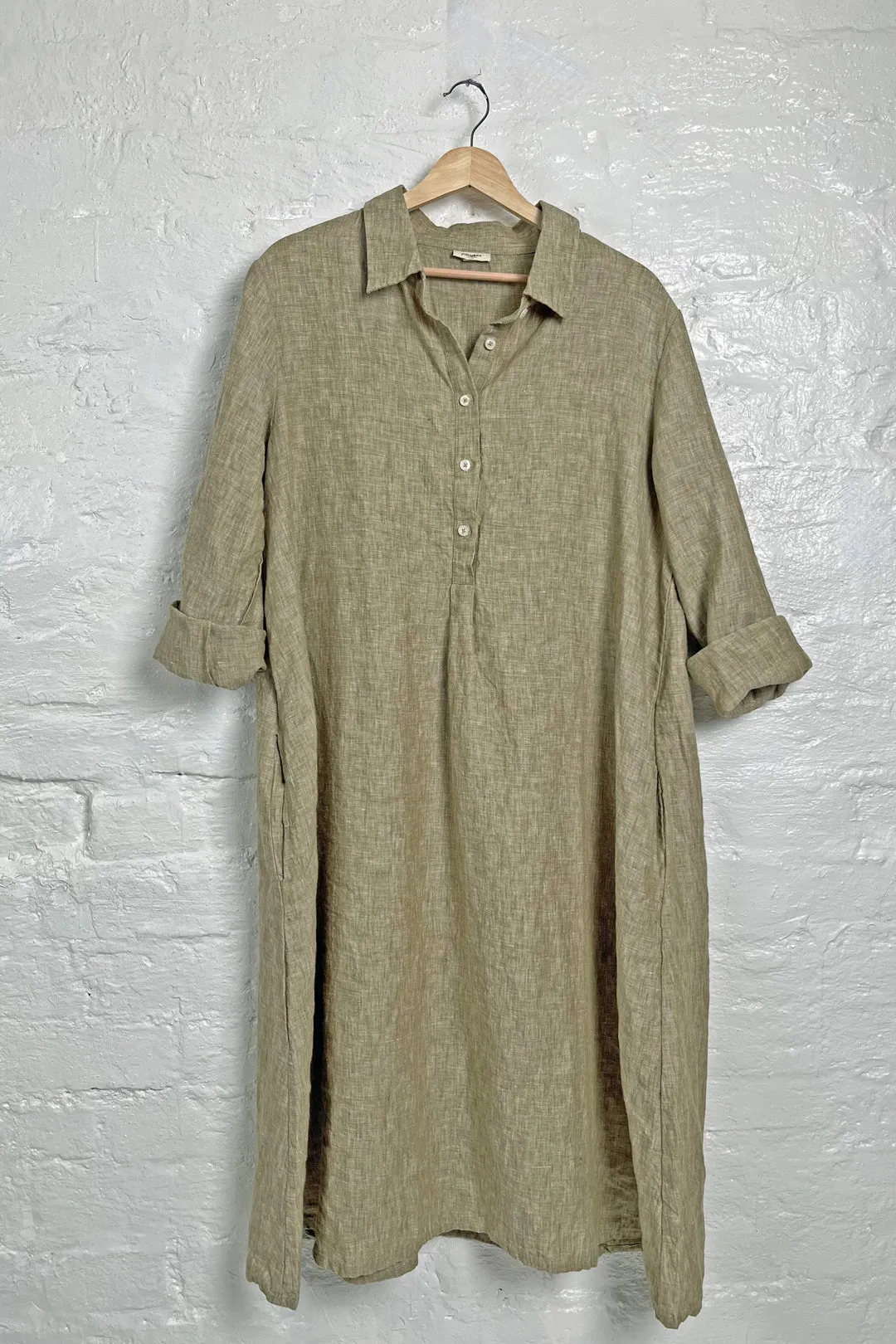 Piironki Helsinki Linen Sofia Avocado Dress