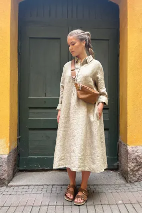 Piironki Helsinki Linen Sofia Avocado Dress