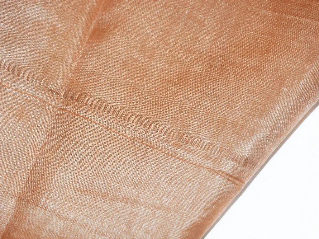 Precut  1 Metres Light Brown Tussar Silk Fabric