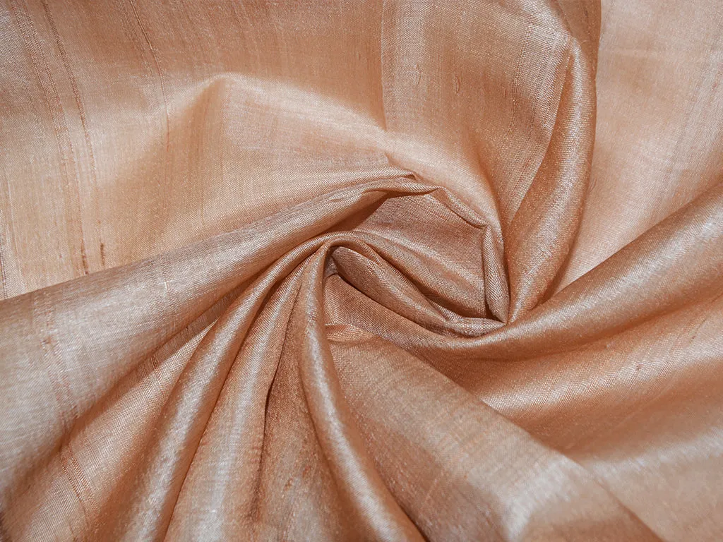 Precut  1 Metres Light Brown Tussar Silk Fabric