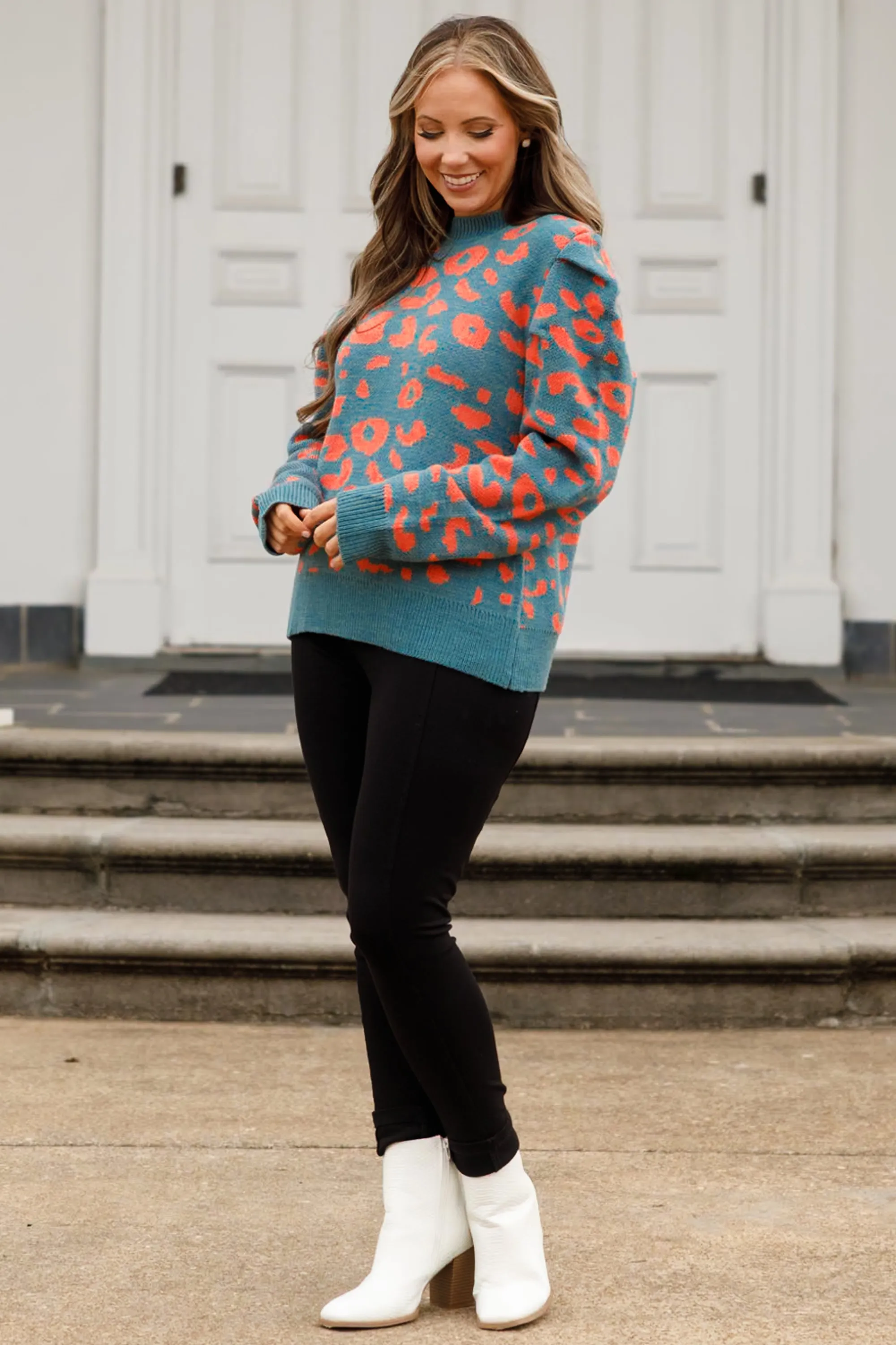 Safari Queen Sweater, Teal