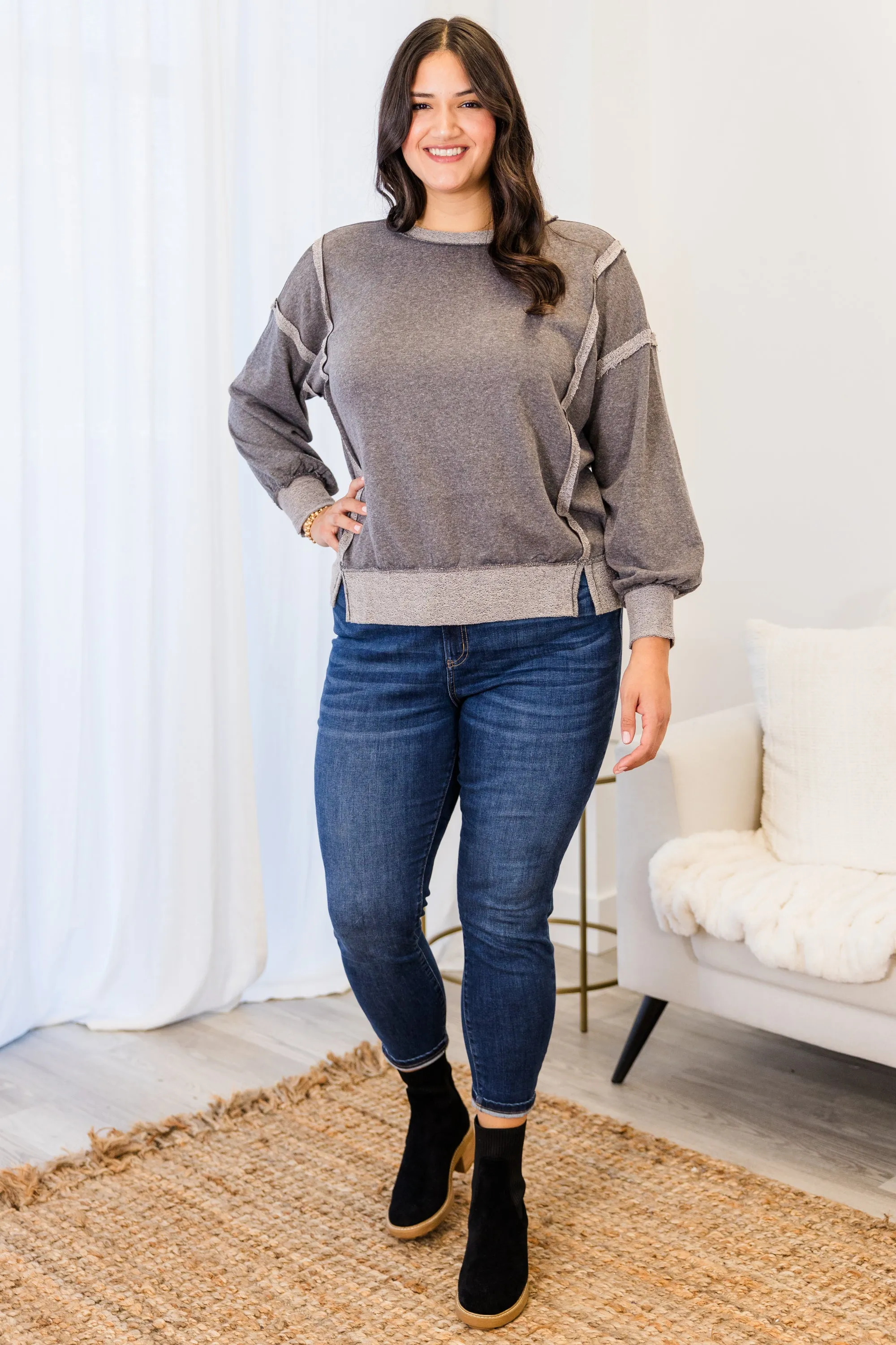 Secrets From A Girl Sweater, Black