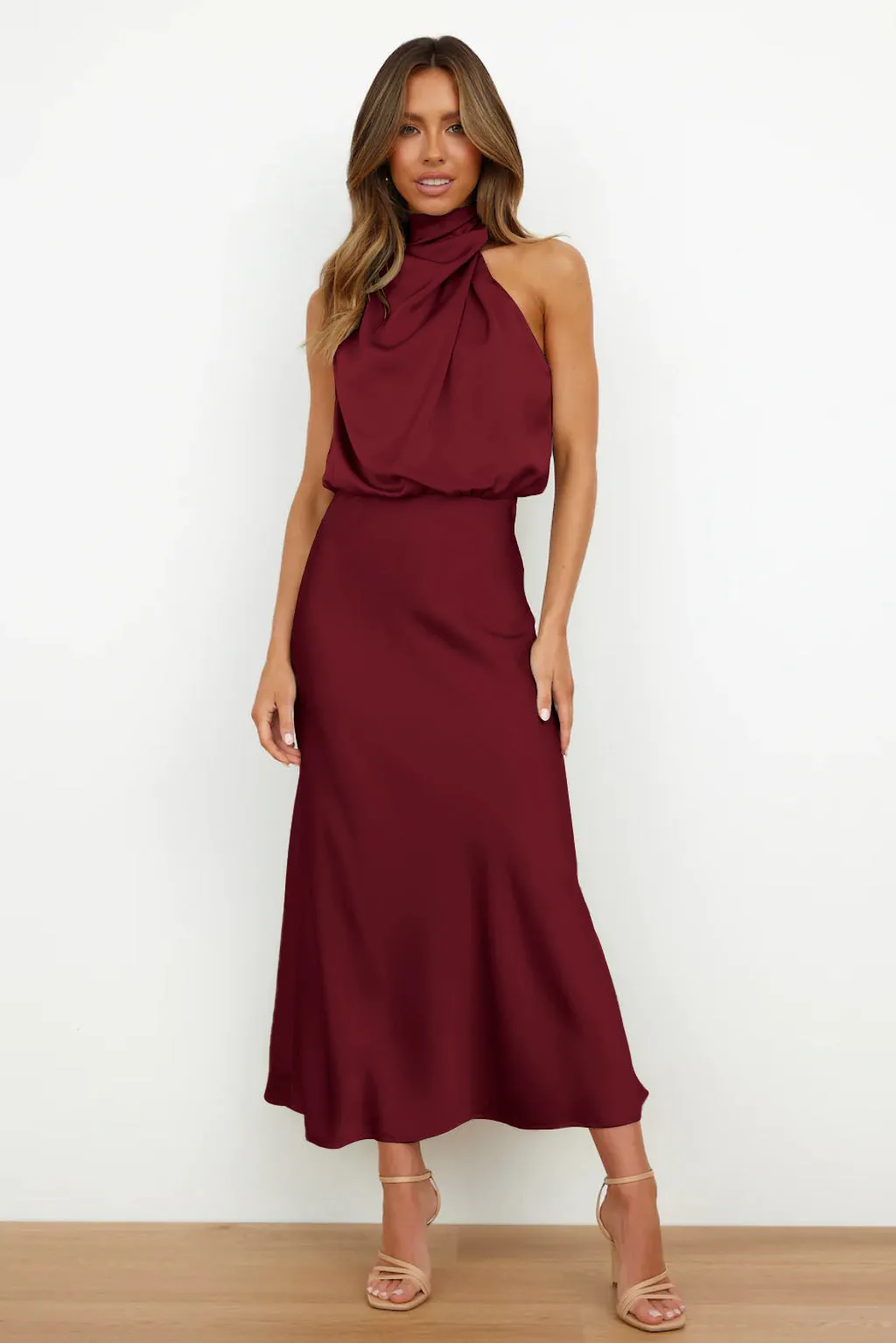 Sleeveless Satin Cocktail Dresses