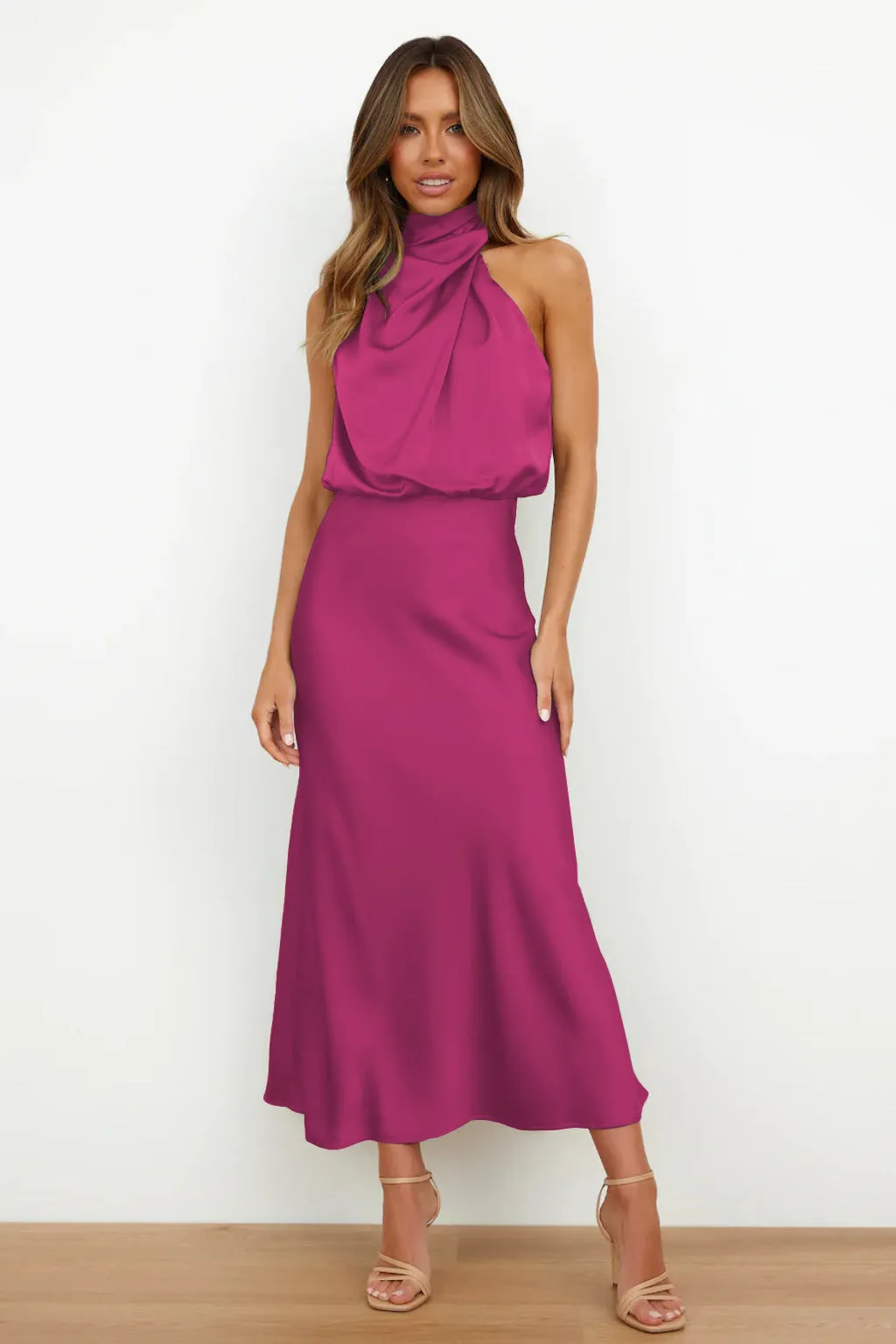 Sleeveless Satin Cocktail Dresses