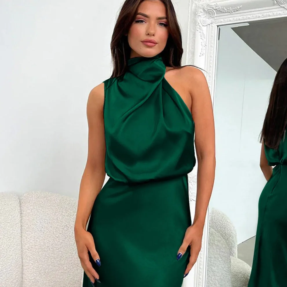 Sleeveless Satin Cocktail Dresses