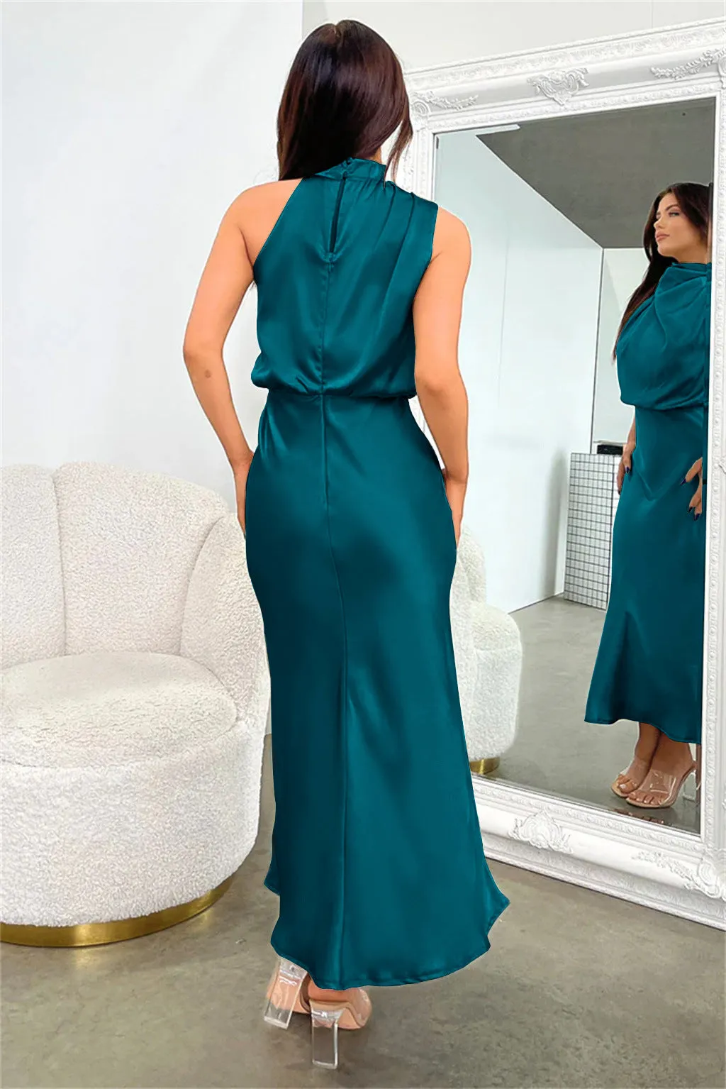 Sleeveless Satin Cocktail Dresses