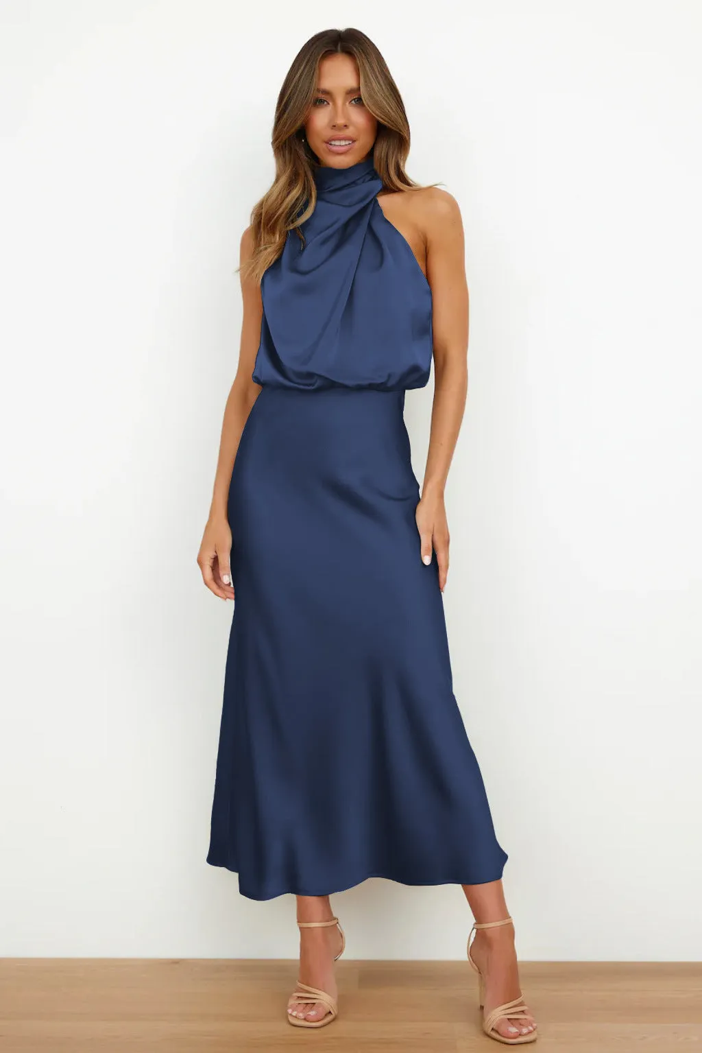 Sleeveless Satin Cocktail Dresses