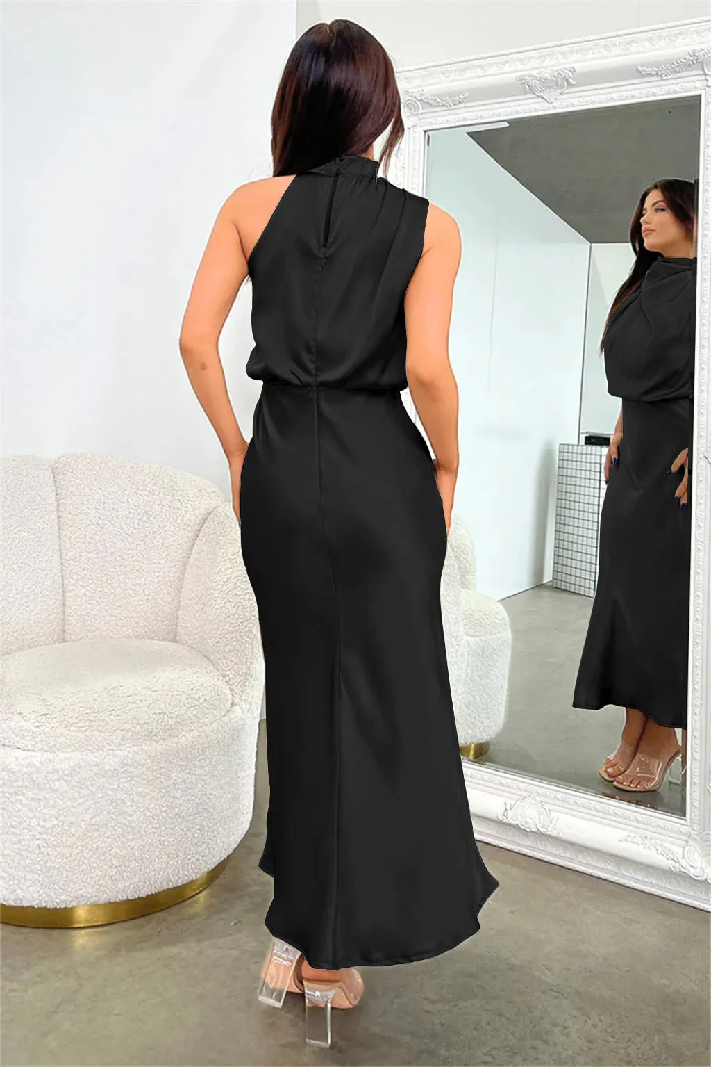 Sleeveless Satin Cocktail Dresses
